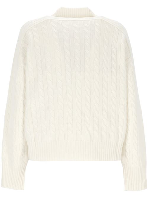 Maglia a trecce in cashmere bianco BRUNELLO CUCINELLI | M12737005C2723